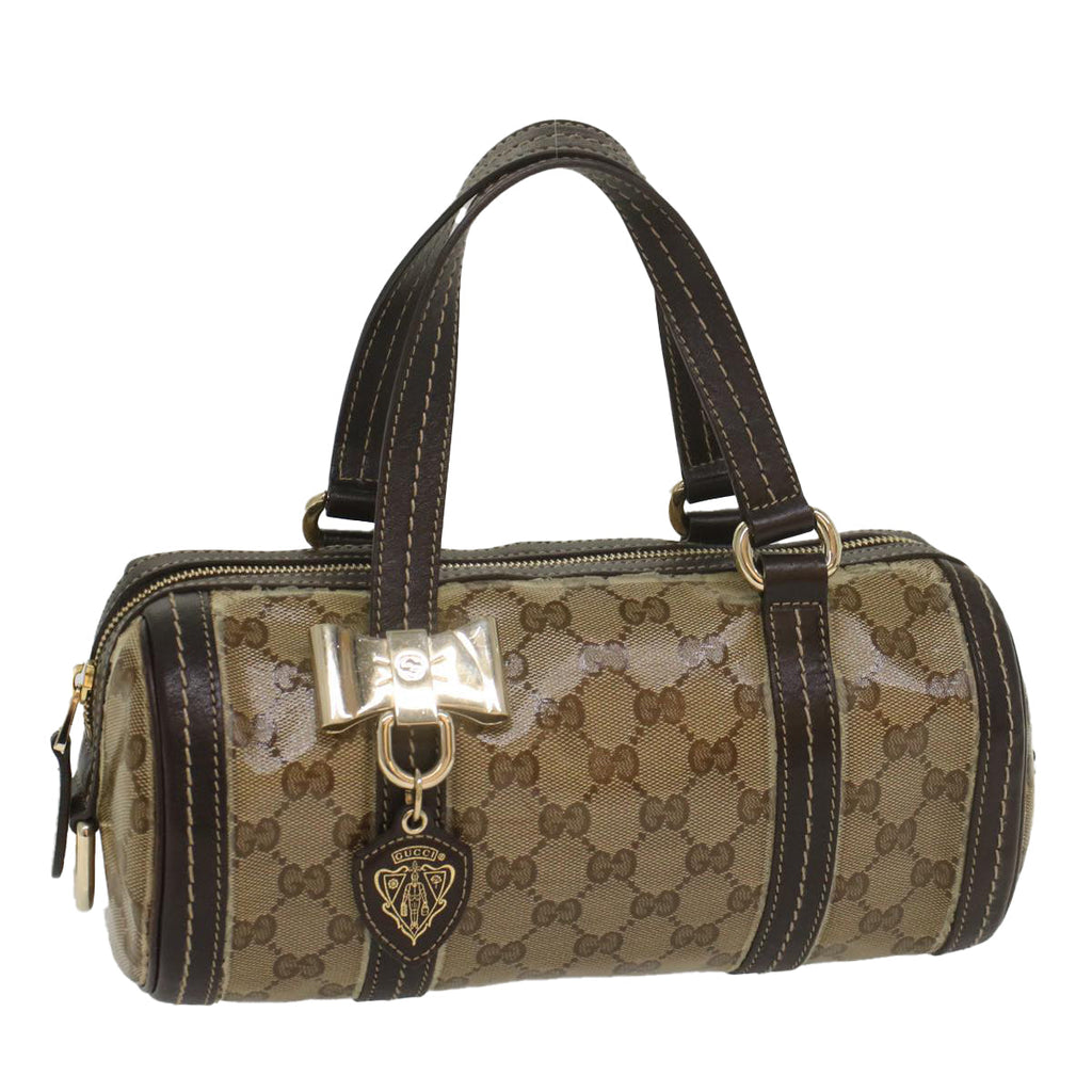 GUCCI GG Crystal Hand Bag Beige 181485 ar10447
