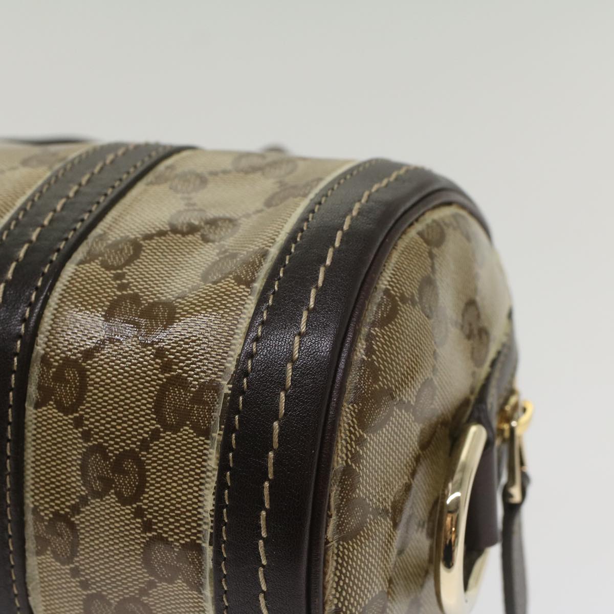 GUCCI GG Crystal Hand Bag Beige 181485 ar10447