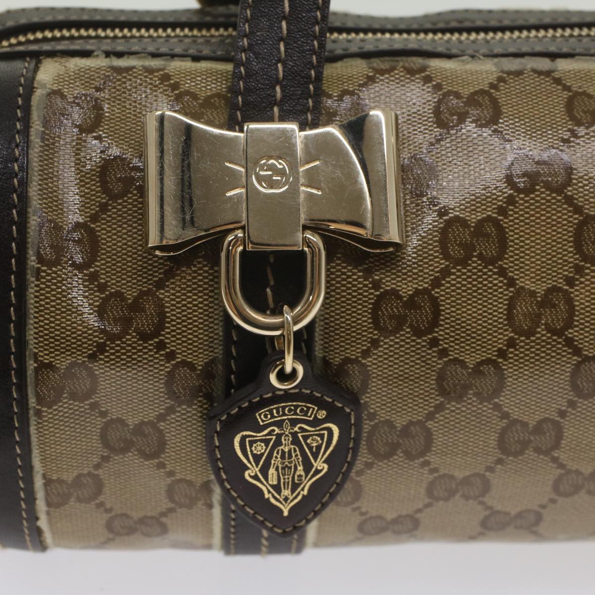 GUCCI GG Crystal Hand Bag Beige 181485 ar10447