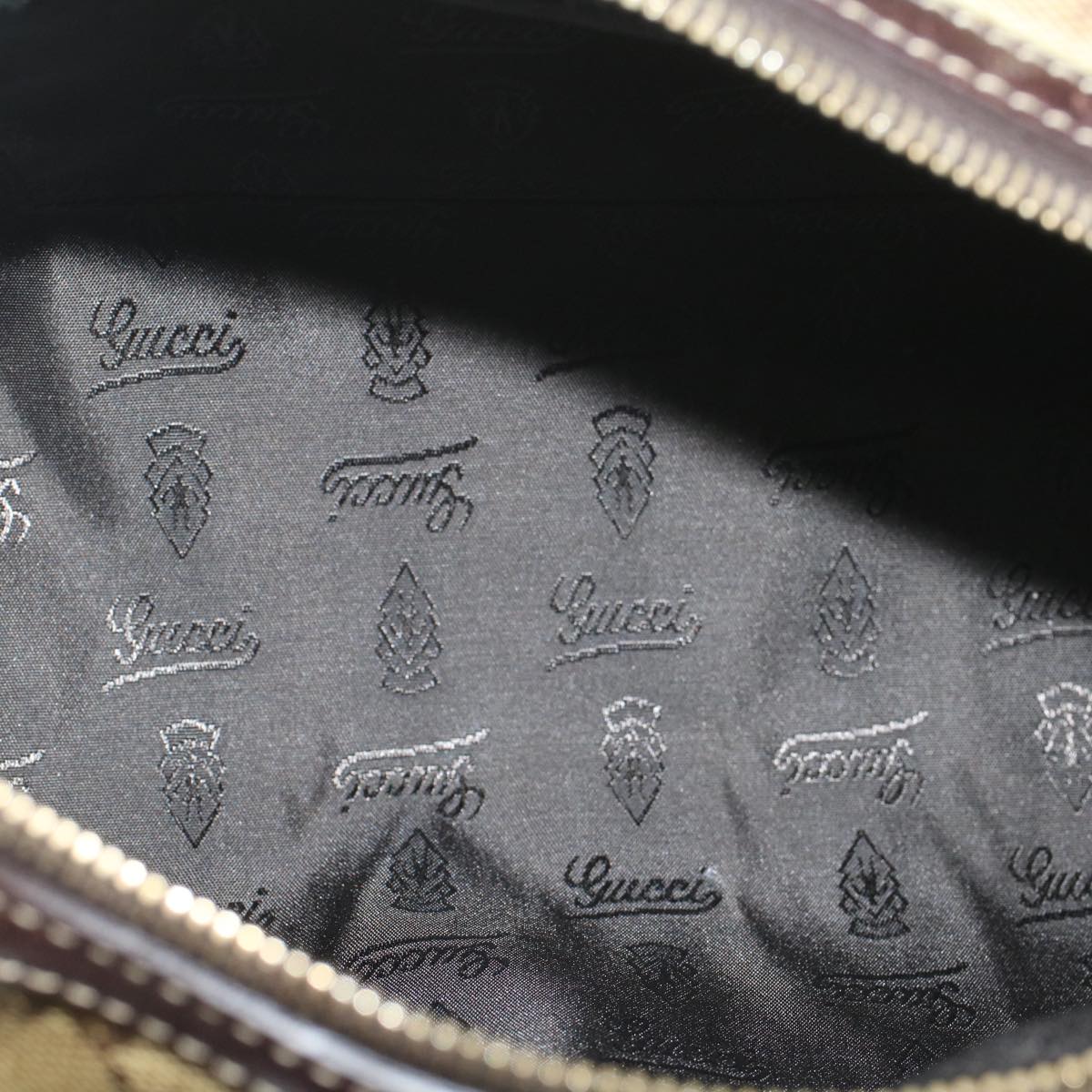 GUCCI GG Crystal Hand Bag Beige 181485 ar10447