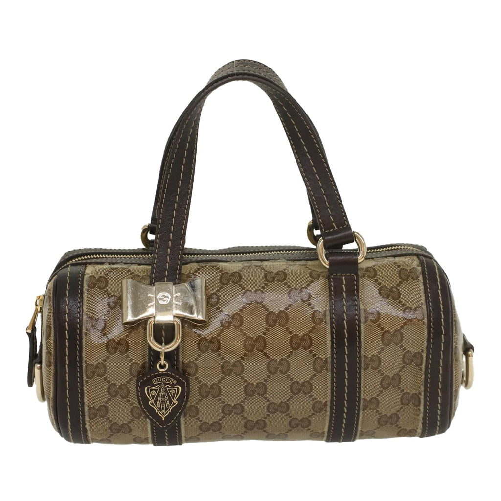 GUCCI GG Crystal Hand Bag Beige 181485 ar10447