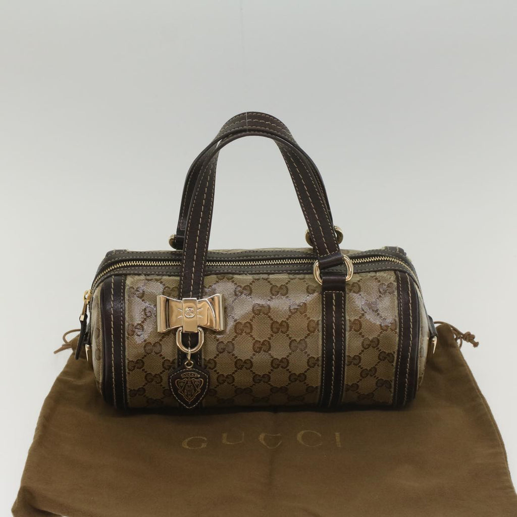 GUCCI GG Crystal Hand Bag Beige 181485 ar10447