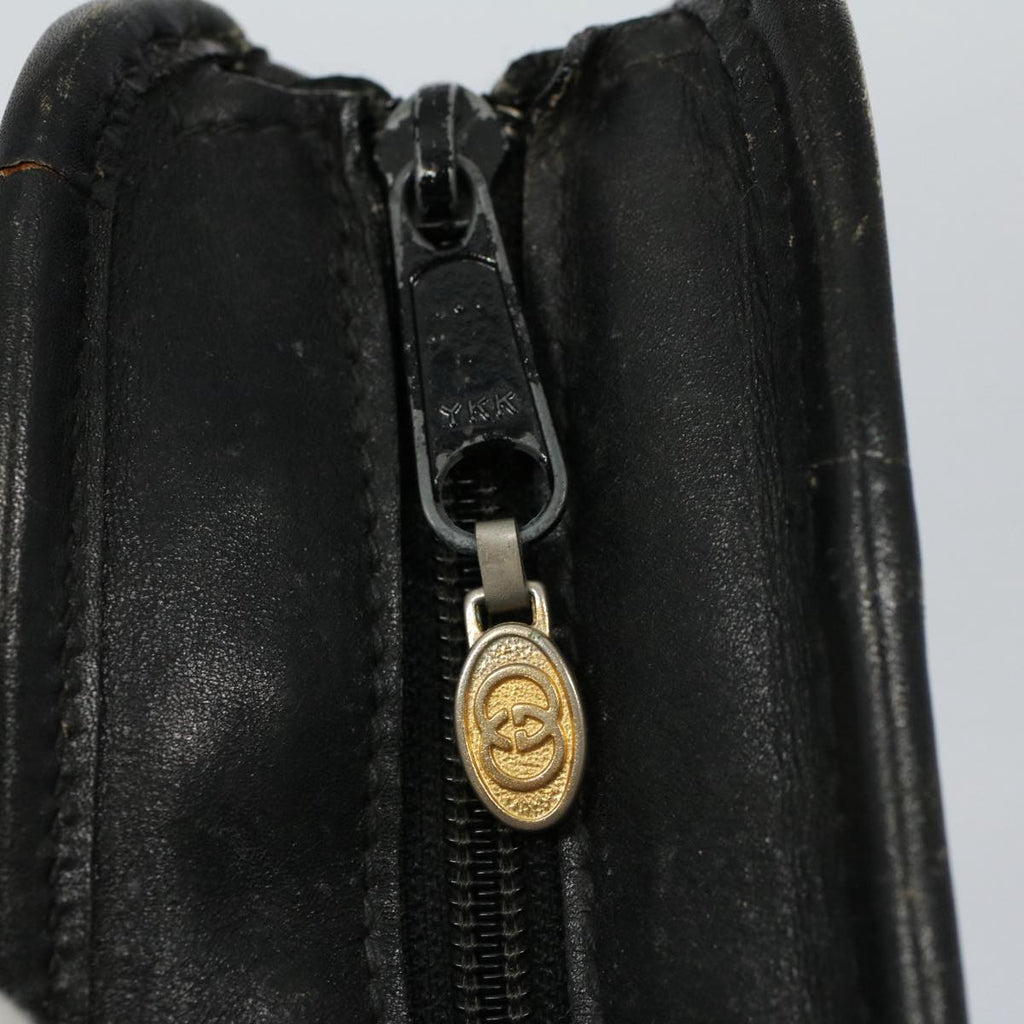 GUCCI GG Canvas Web Sherry Line Hand Bag Black Red Green 010 378 ar10456