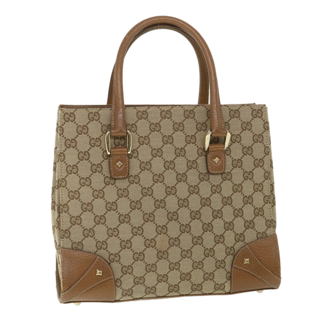 GUCCI GG Canvas Hand Bag Beige 120895 ar10475