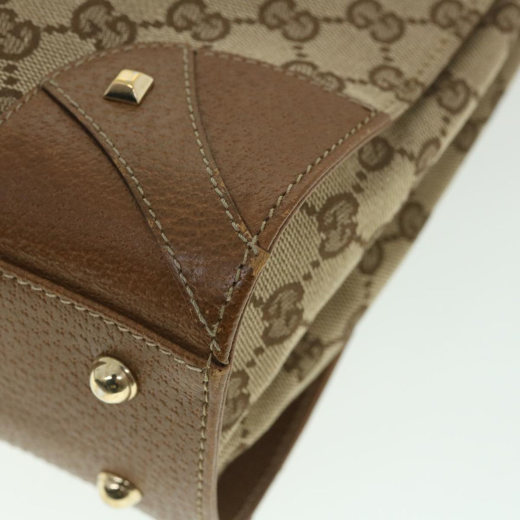 GUCCI GG Canvas Hand Bag Beige 120895 ar10475