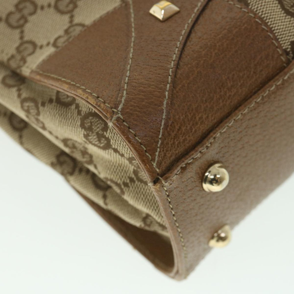 GUCCI GG Canvas Hand Bag Beige 120895 ar10475