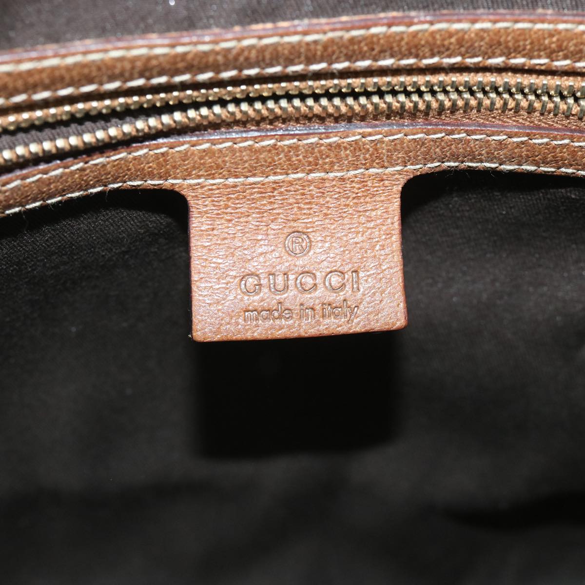 GUCCI GG Canvas Hand Bag Beige 120895 ar10475