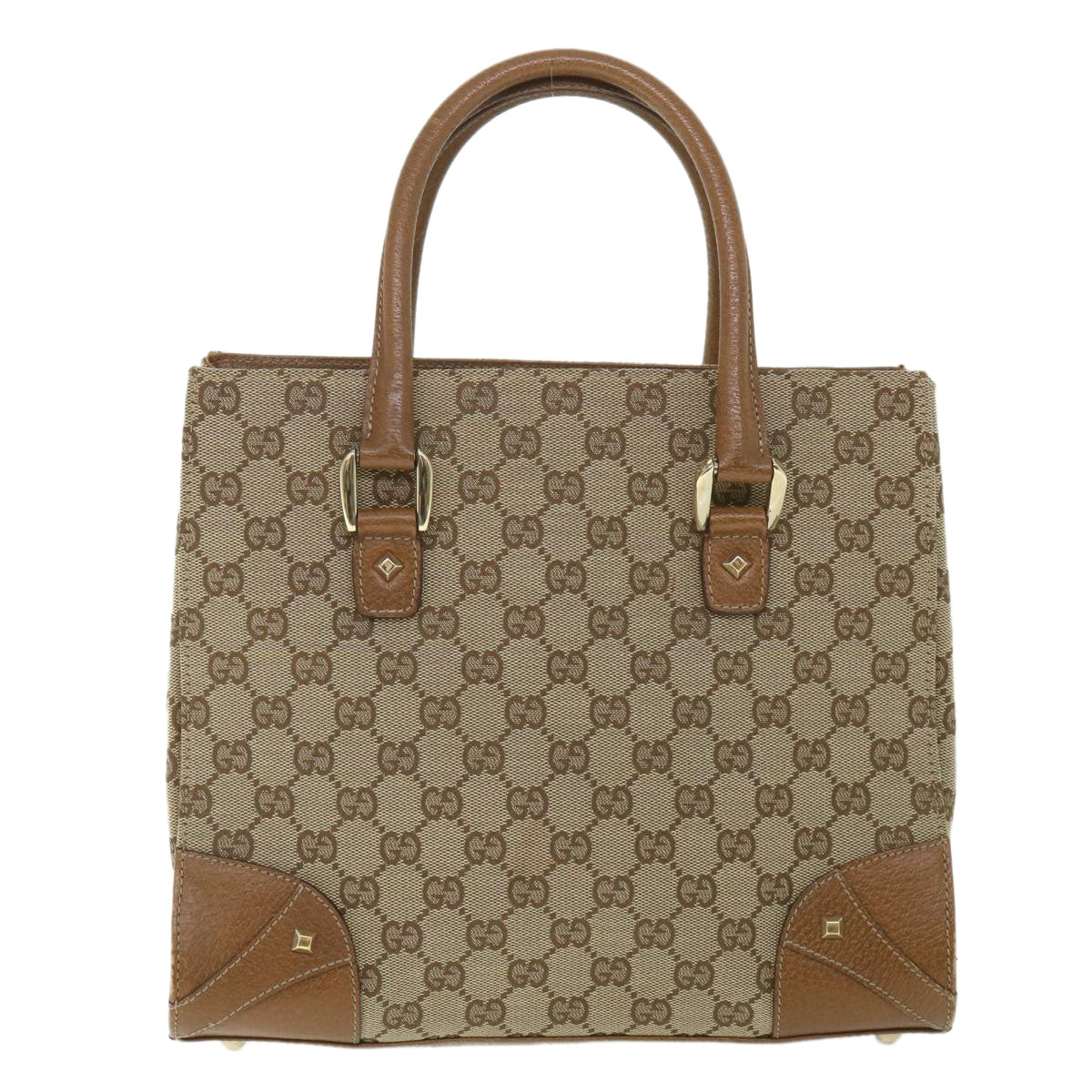 GUCCI GG Canvas Hand Bag Beige 120895 ar10475