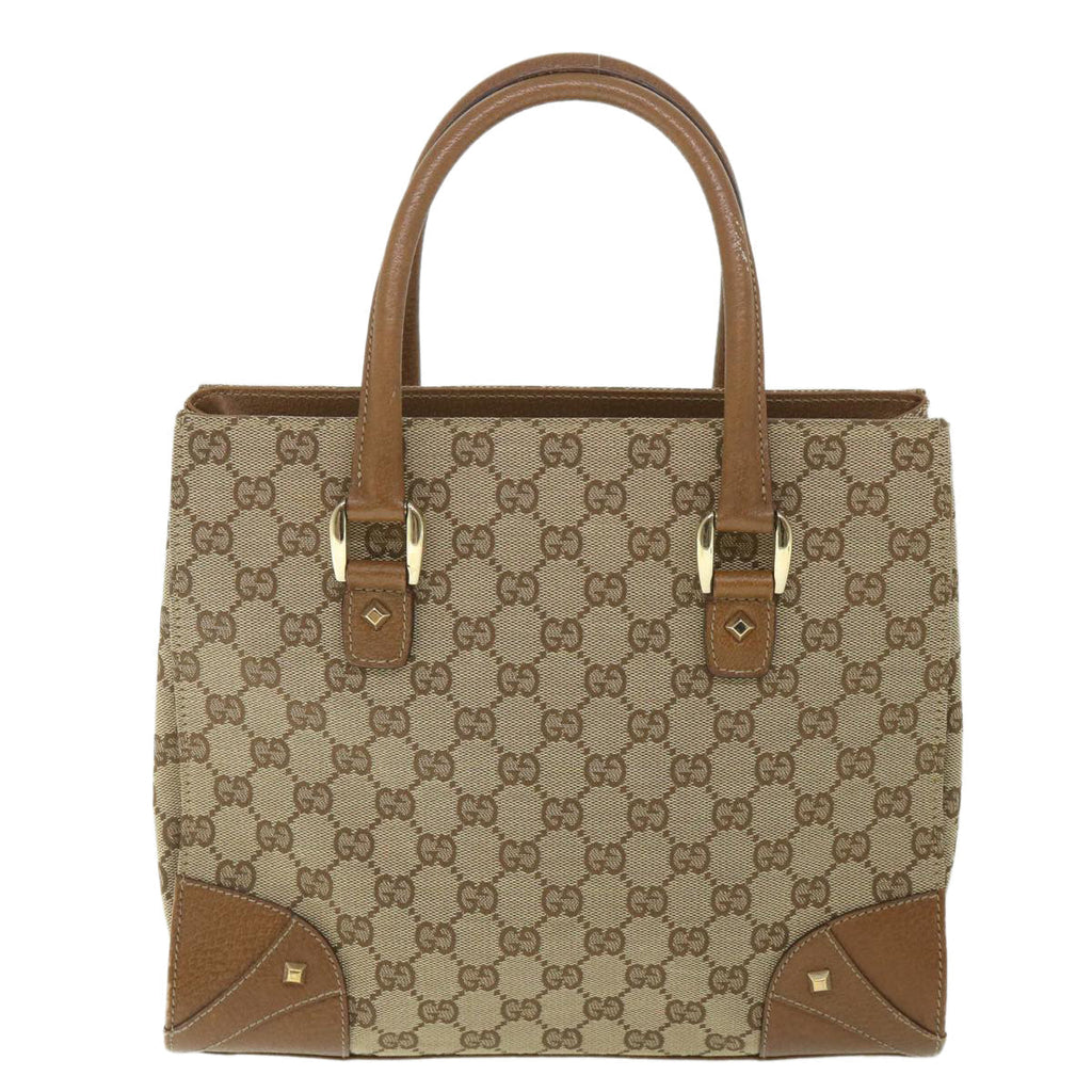 GUCCI GG Canvas Hand Bag Beige 120895 ar10475