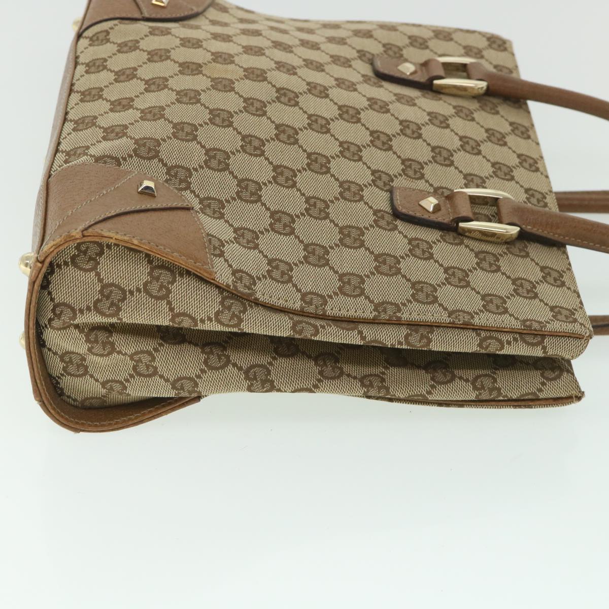 GUCCI GG Canvas Hand Bag Beige 120895 ar10475