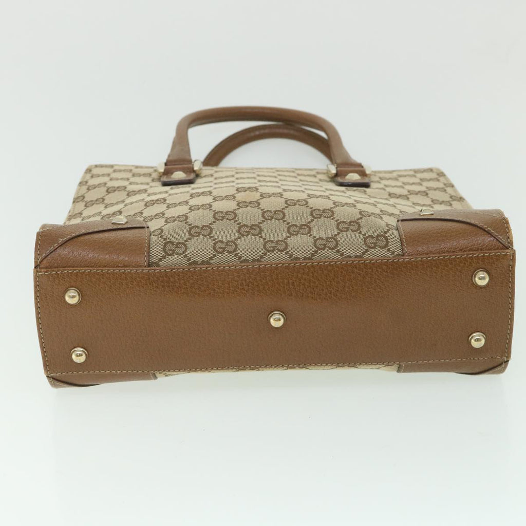 GUCCI GG Canvas Hand Bag Beige 120895 ar10475