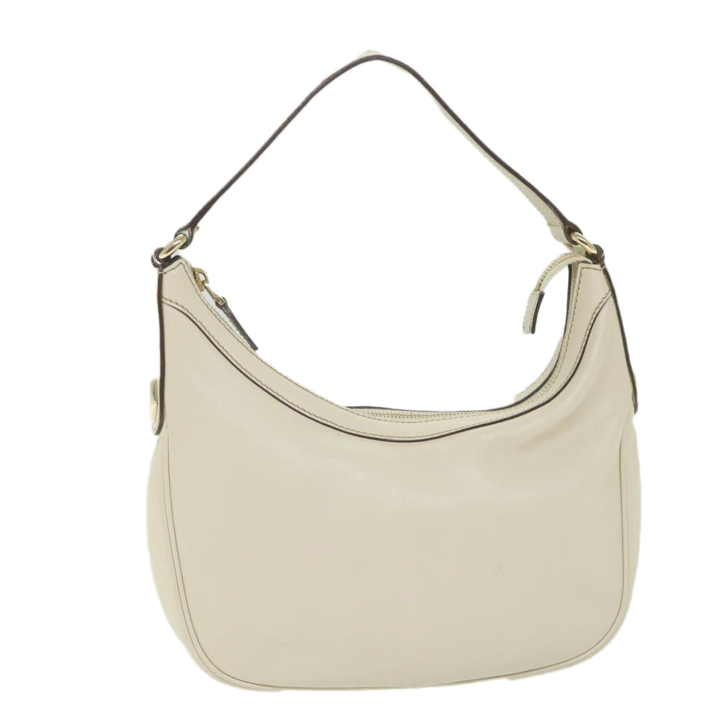 GUCCI Shoulder Bag Leather White 154395 ar10476