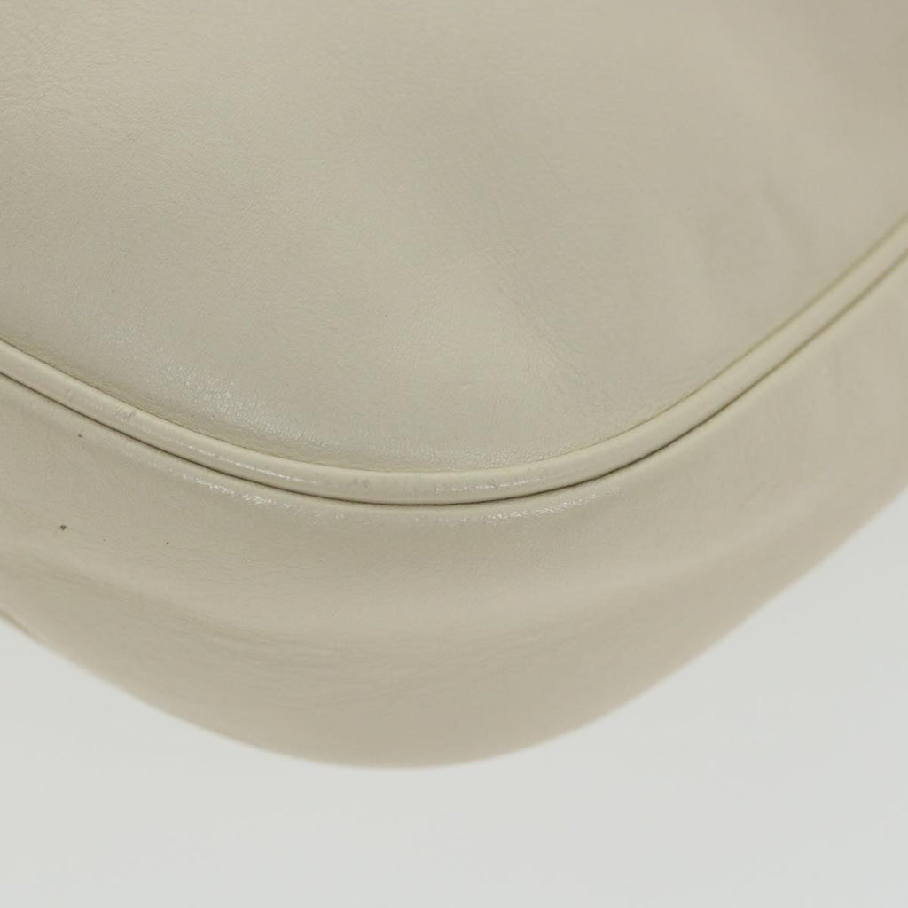 GUCCI Shoulder Bag Leather White 154395 ar10476