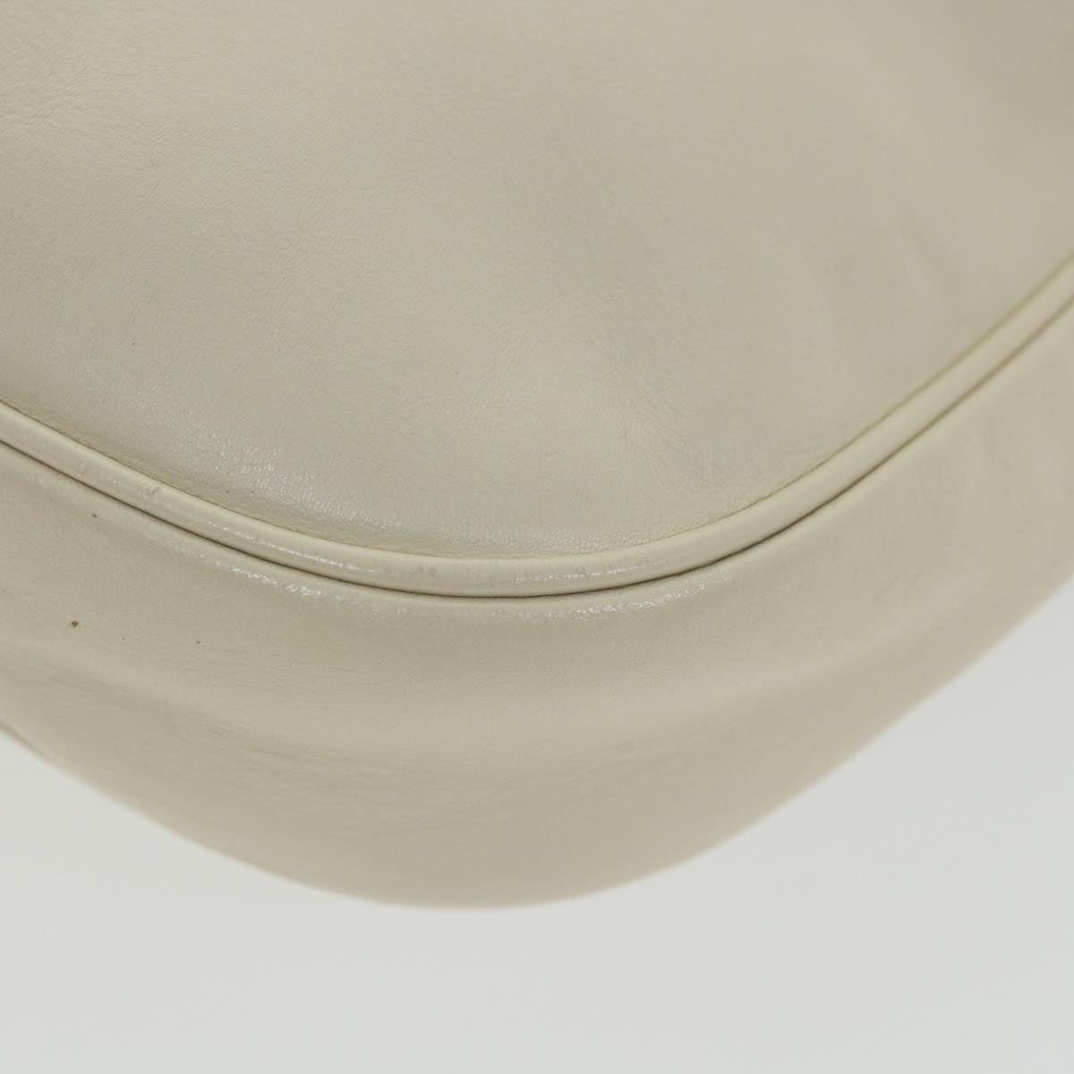 GUCCI Shoulder Bag Leather White 154395 ar10476