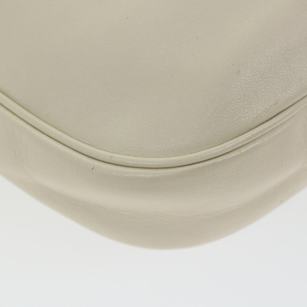 GUCCI Shoulder Bag Leather White 154395 ar10476