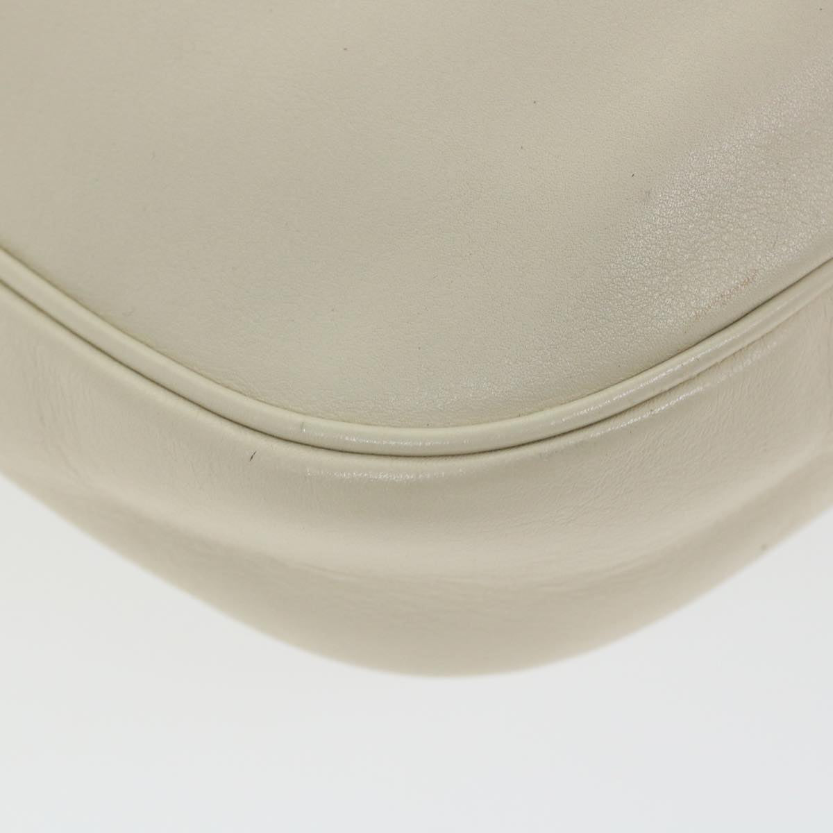 GUCCI Shoulder Bag Leather White 154395 ar10476