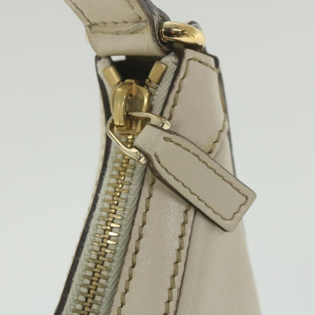 GUCCI Shoulder Bag Leather White 154395 ar10476