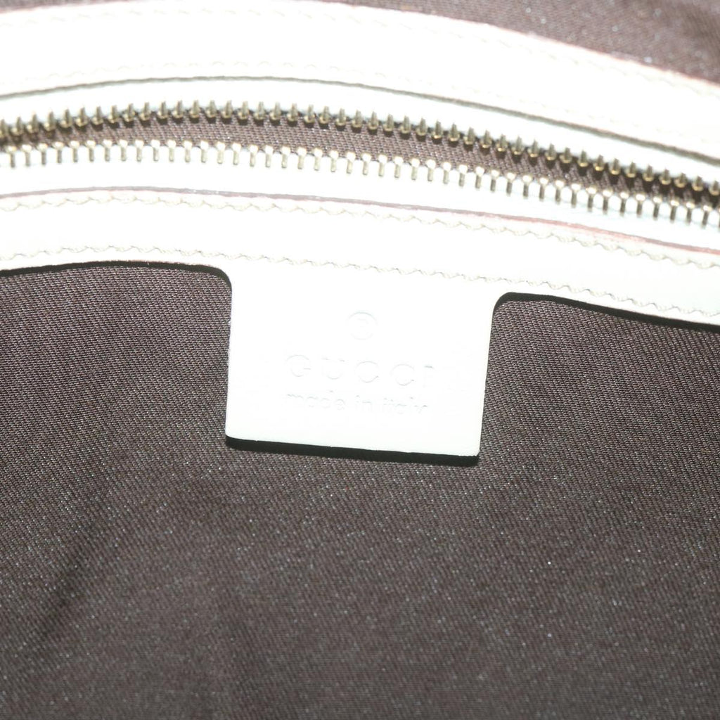 GUCCI Shoulder Bag Leather White 154395 ar10476