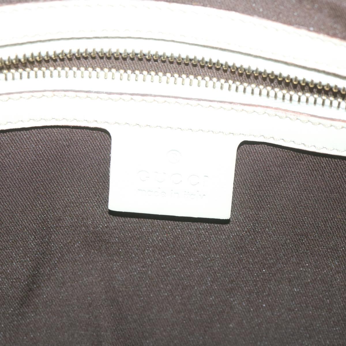 GUCCI Shoulder Bag Leather White 154395 ar10476