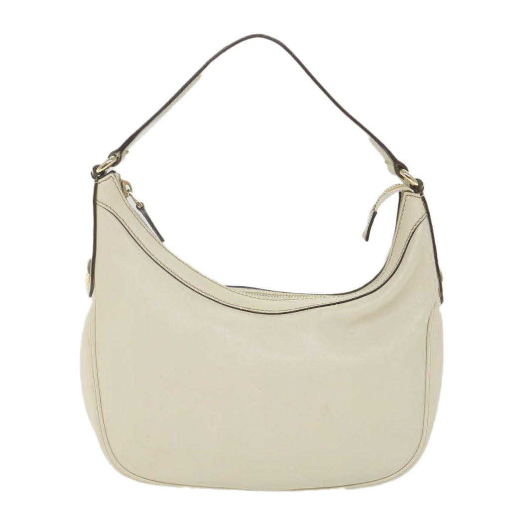 GUCCI Shoulder Bag Leather White 154395 ar10476