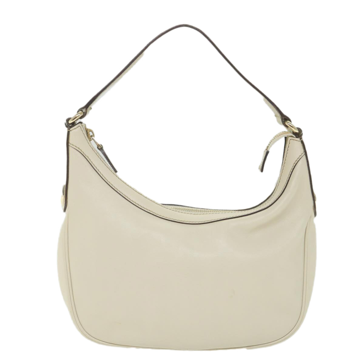 GUCCI Shoulder Bag Leather White 154395 ar10476