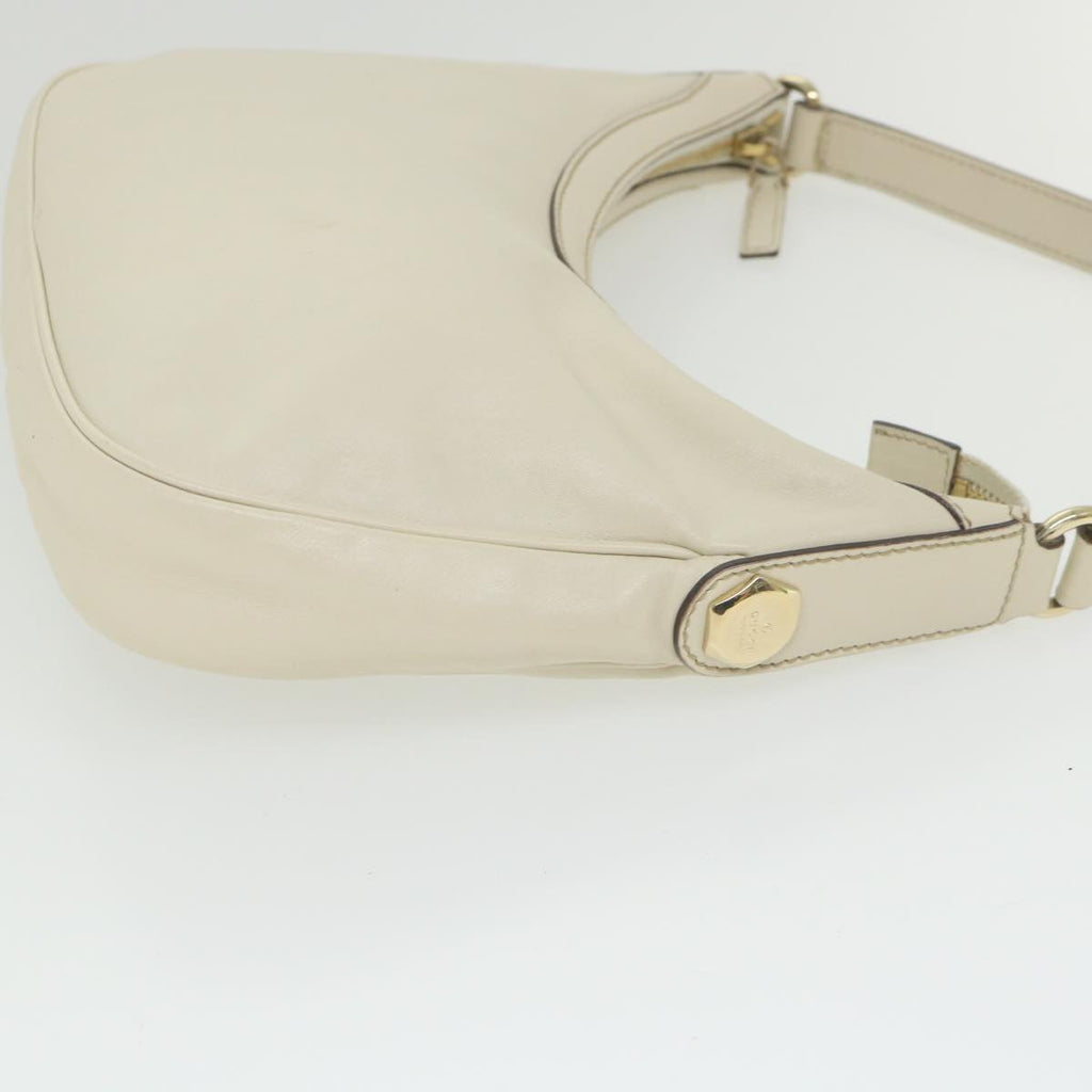 GUCCI Shoulder Bag Leather White 154395 ar10476