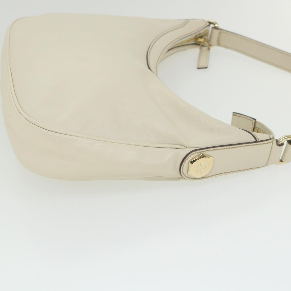 GUCCI Shoulder Bag Leather White 154395 ar10476