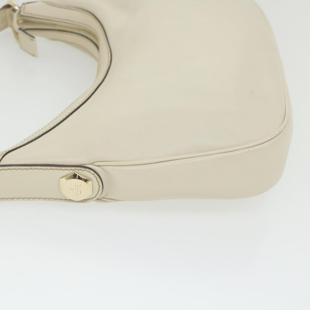 GUCCI Shoulder Bag Leather White 154395 ar10476