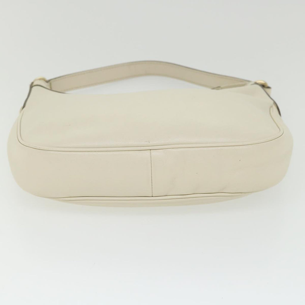 GUCCI Shoulder Bag Leather White 154395 ar10476