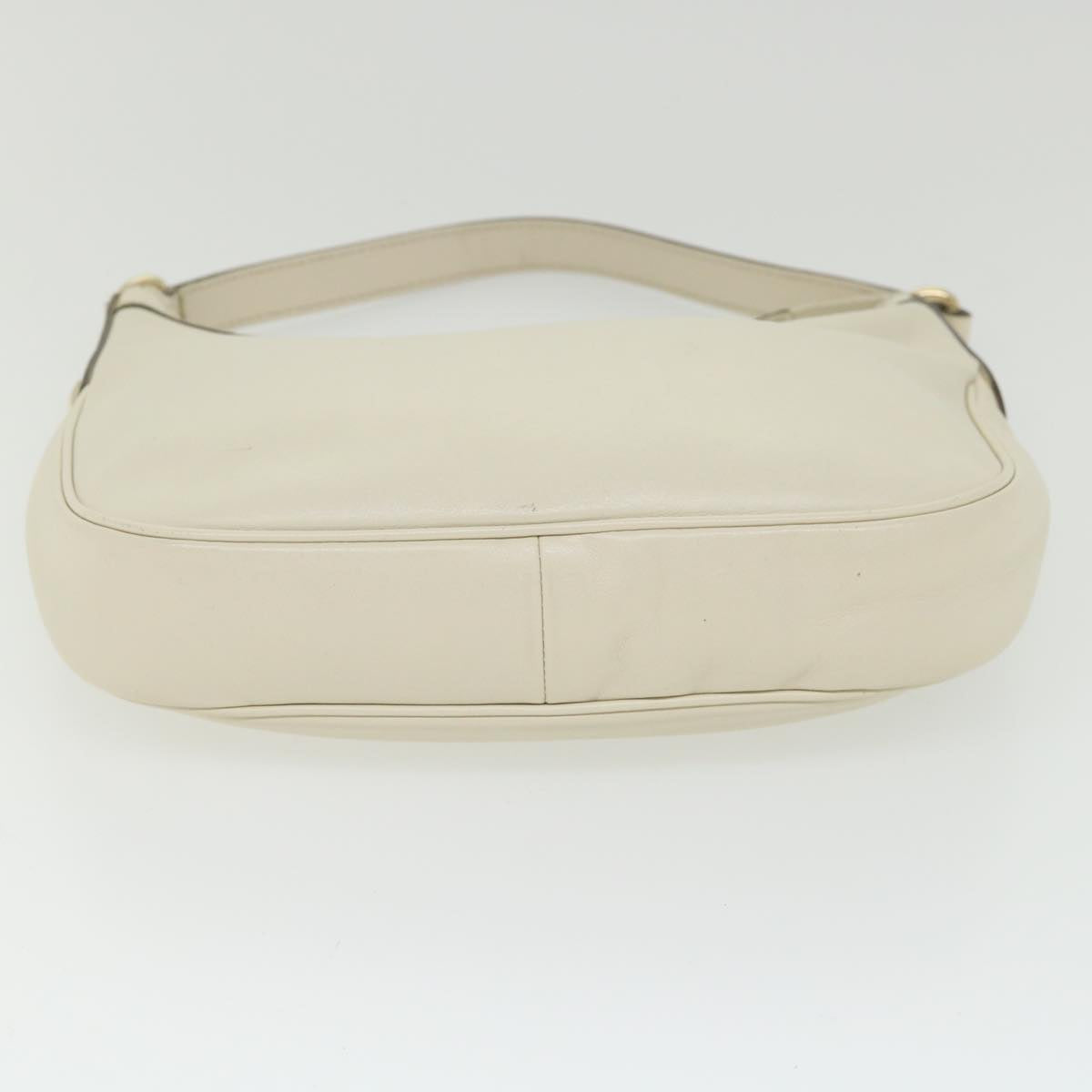 GUCCI Shoulder Bag Leather White 154395 ar10476