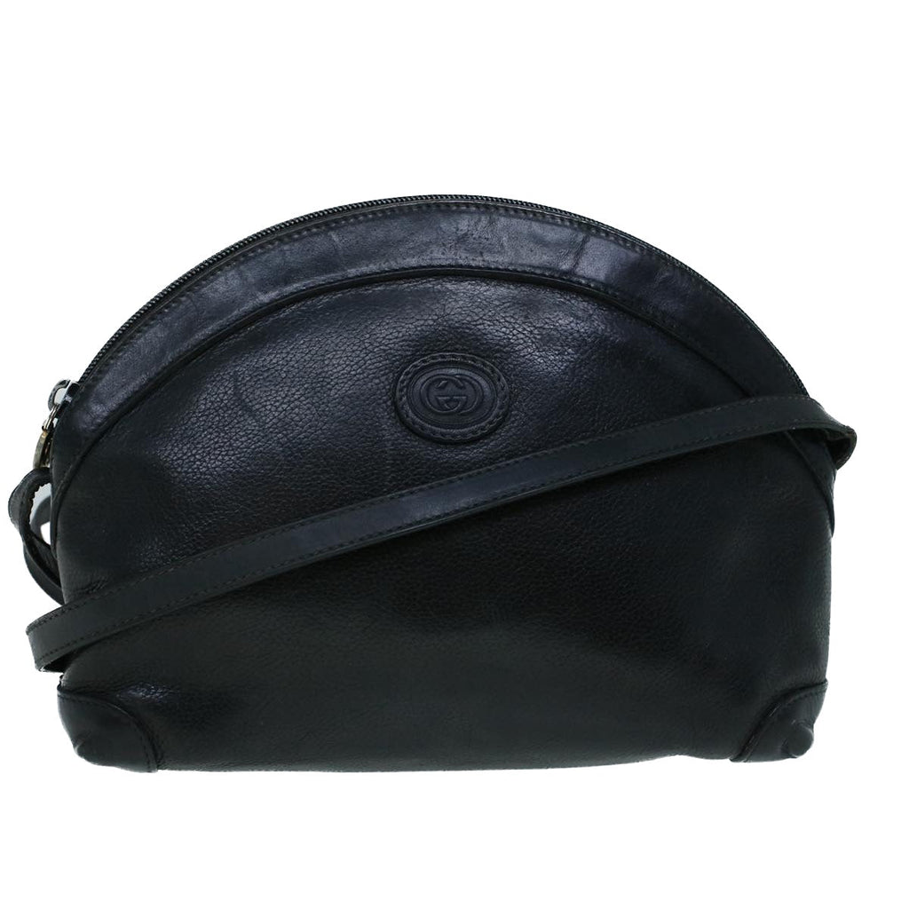 GUCCI Shoulder Bag Leather Black ar10481