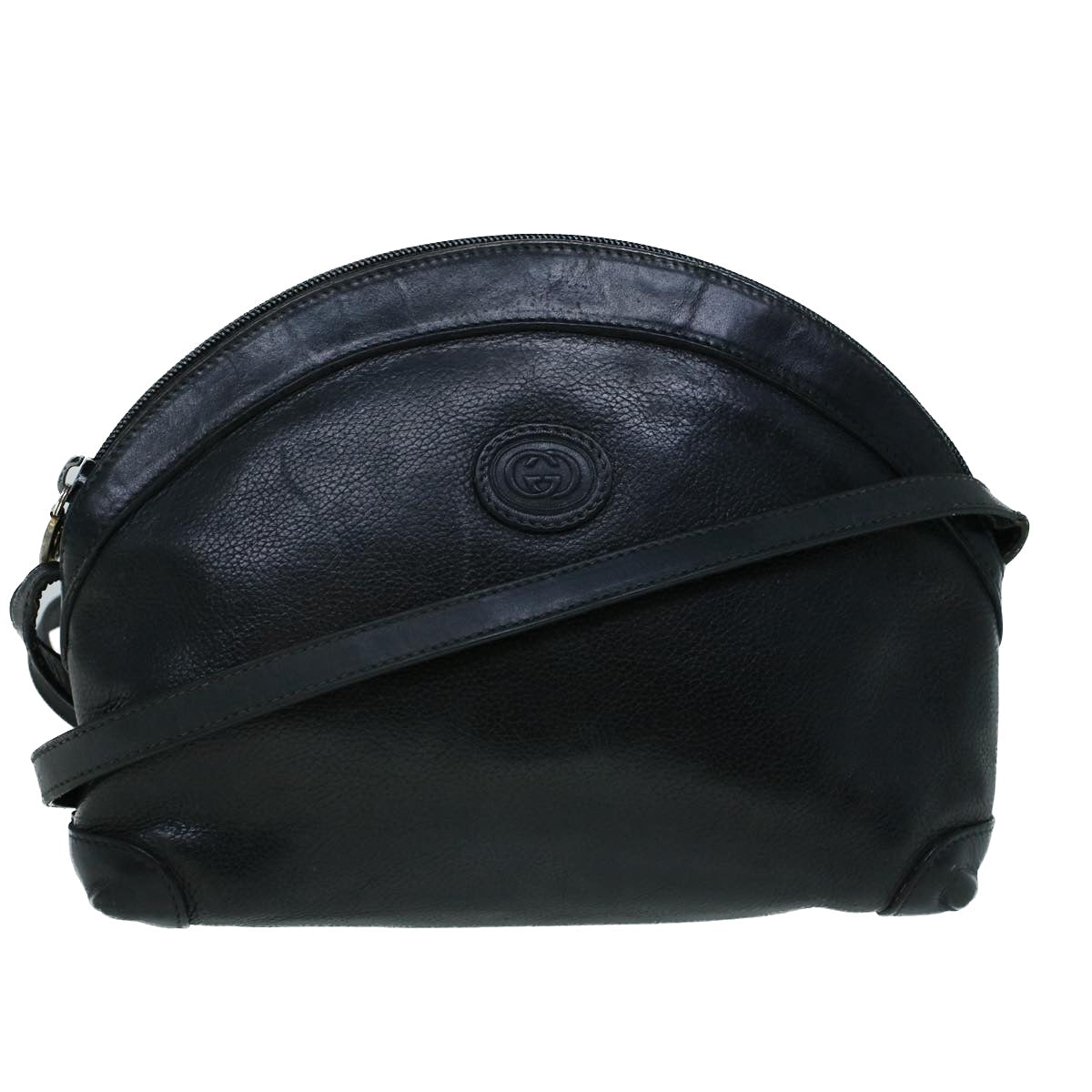 GUCCI Shoulder Bag Leather Black ar10481