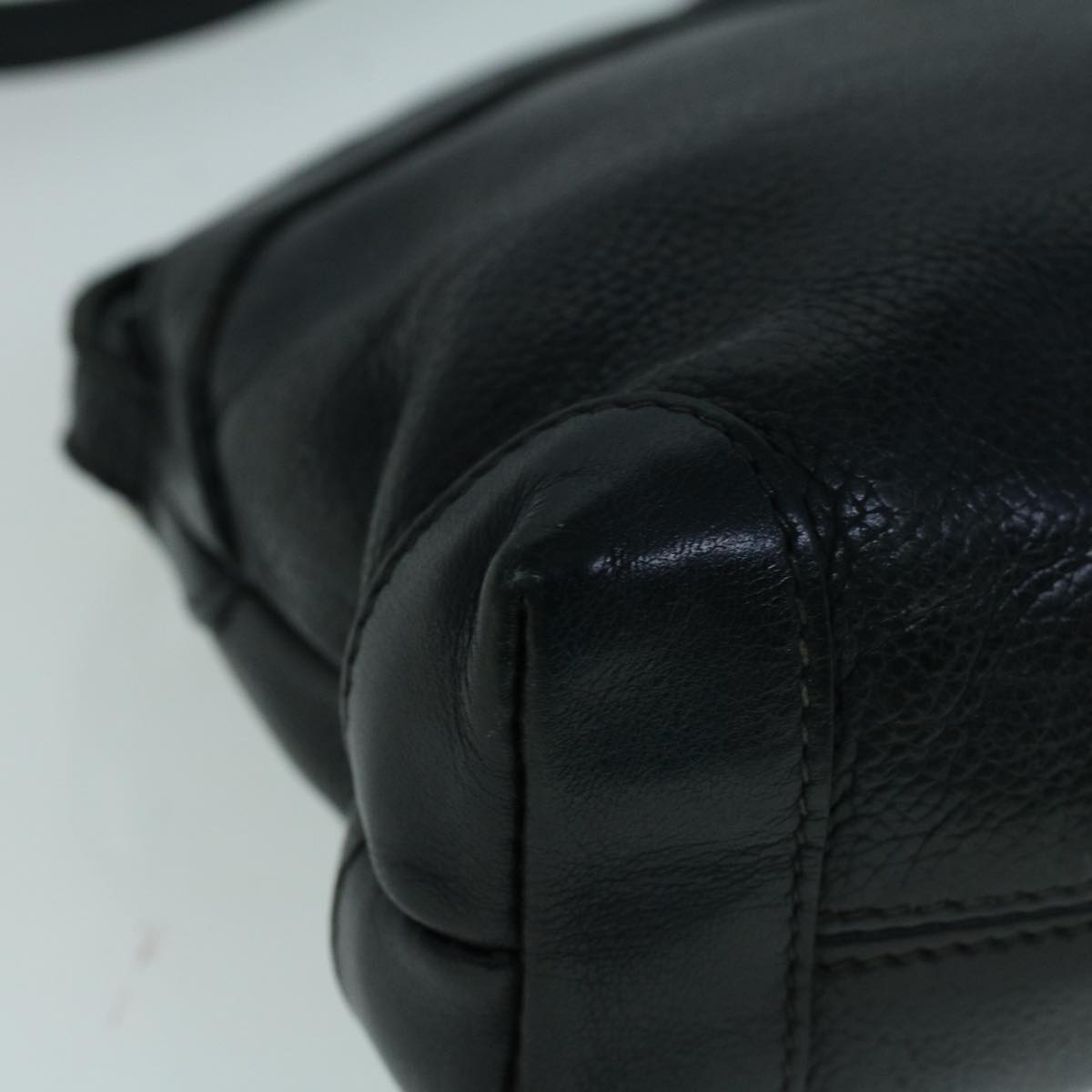 GUCCI Shoulder Bag Leather Black ar10481