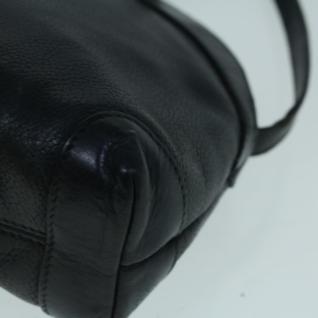 GUCCI Shoulder Bag Leather Black ar10481