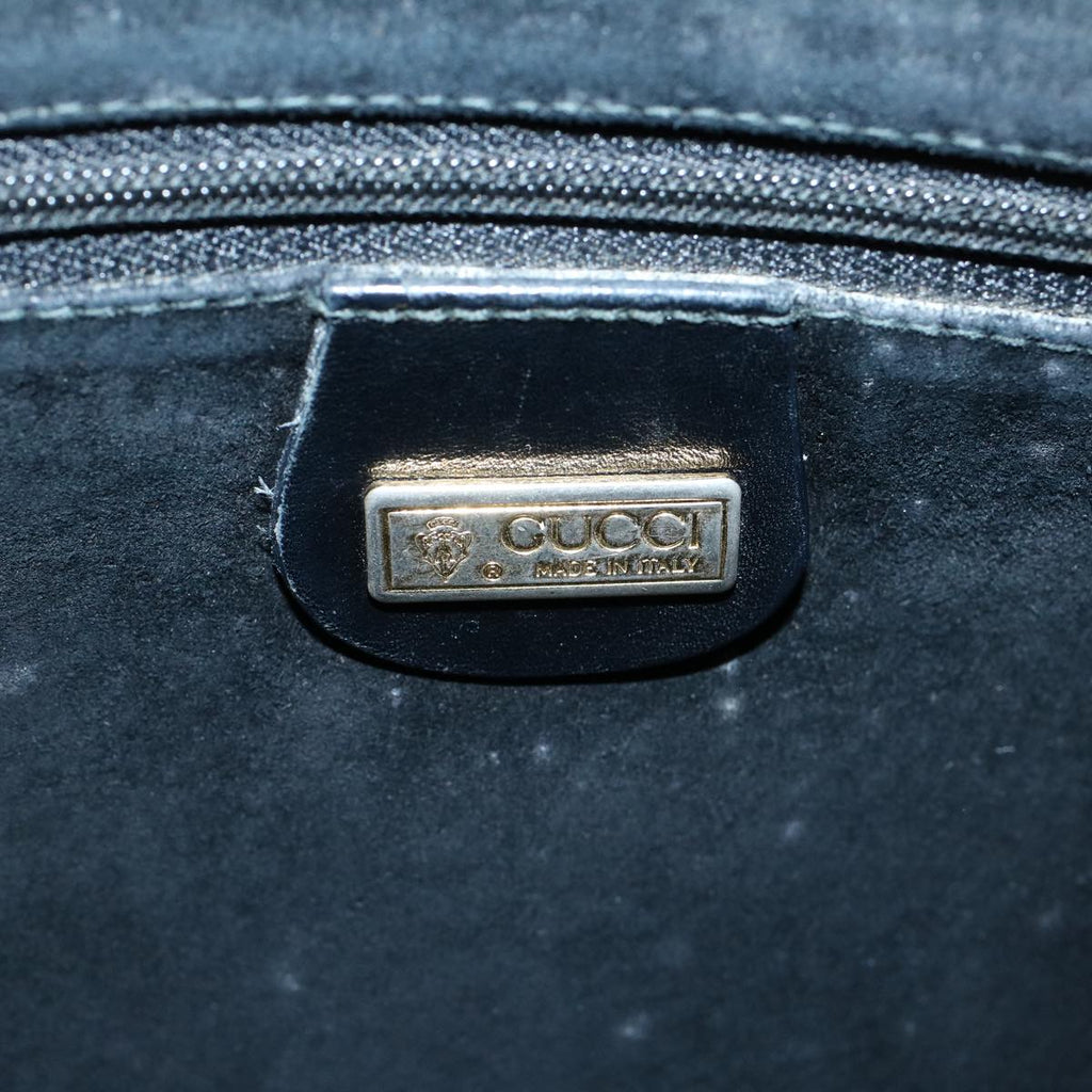 GUCCI Shoulder Bag Leather Black ar10481