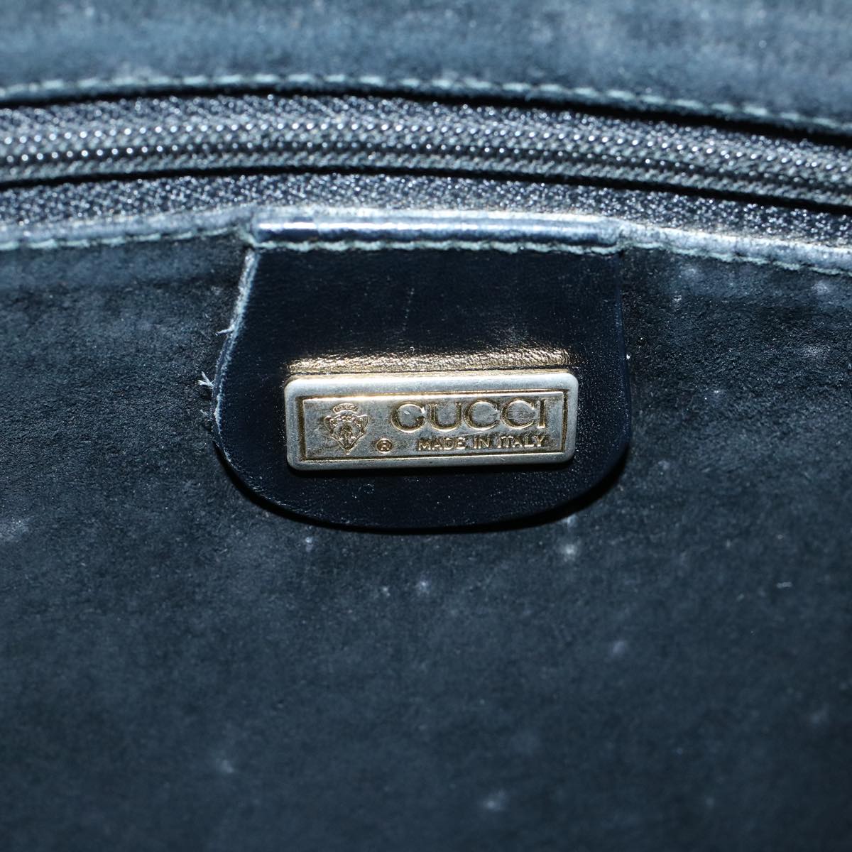 GUCCI Shoulder Bag Leather Black ar10481