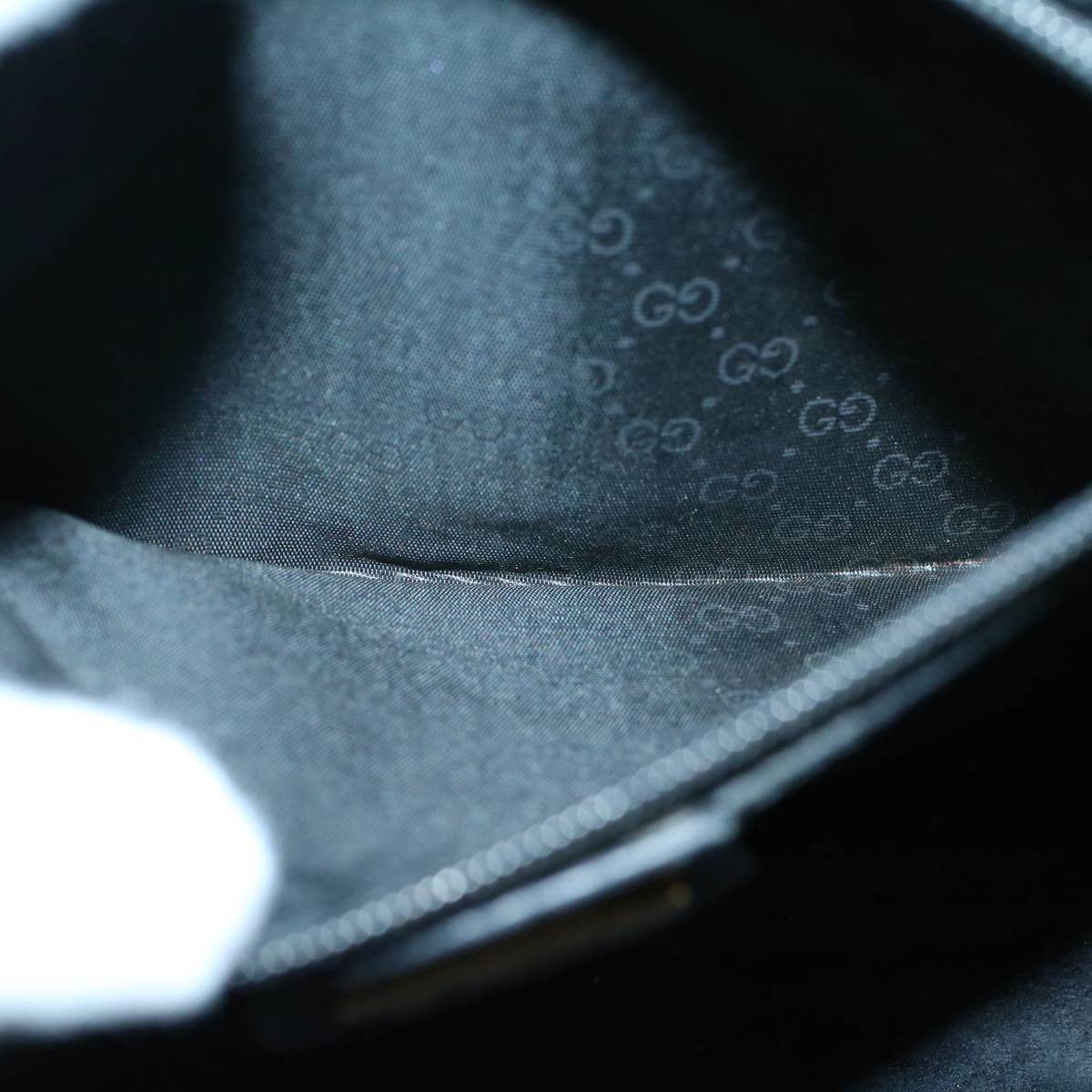 GUCCI Shoulder Bag Leather Black ar10481