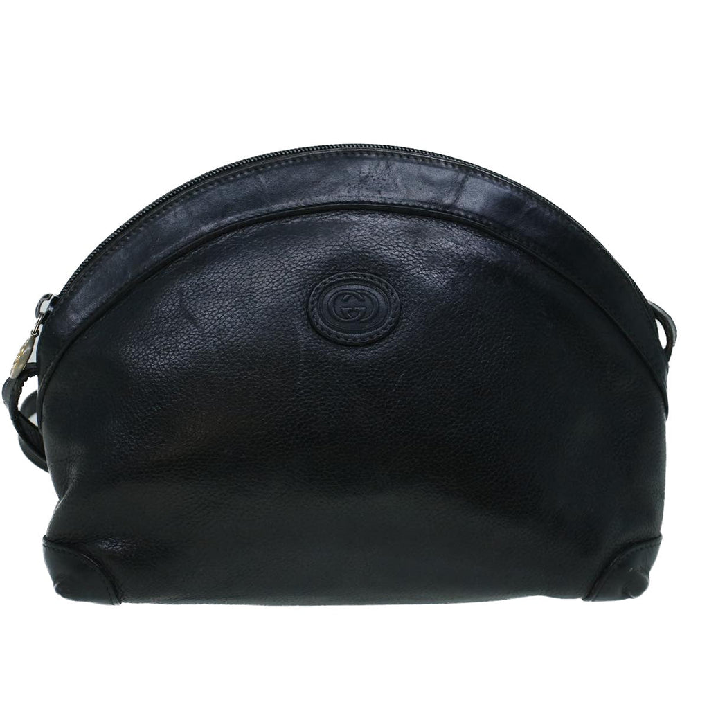 GUCCI Shoulder Bag Leather Black ar10481
