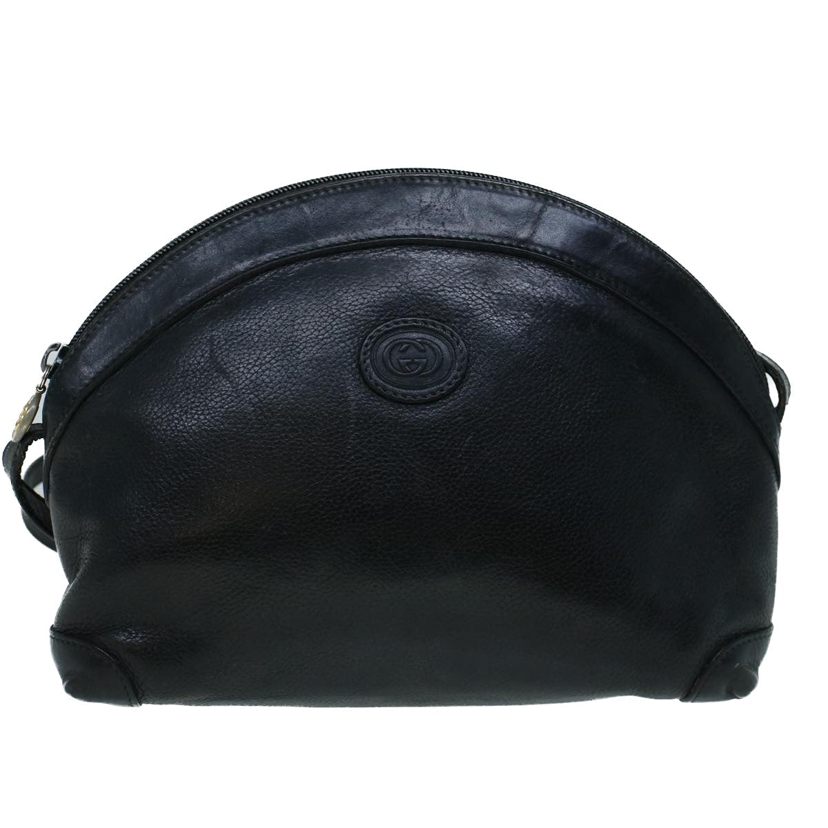 GUCCI Shoulder Bag Leather Black ar10481
