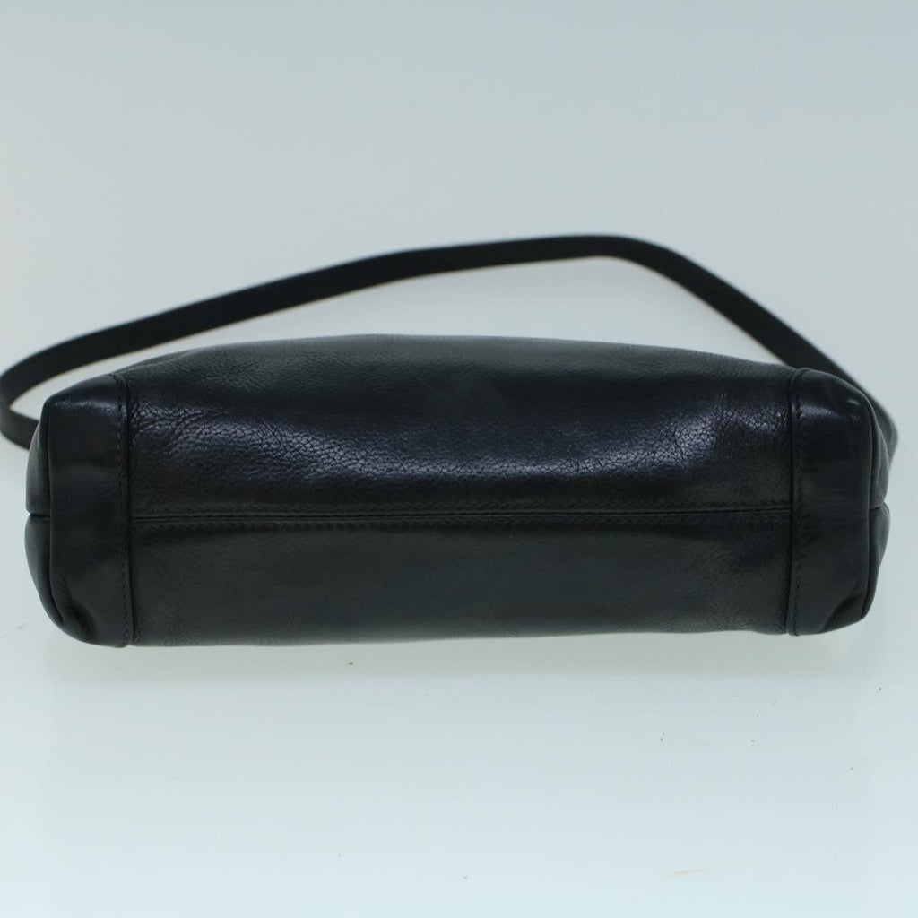 GUCCI Shoulder Bag Leather Black ar10481