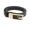 GUCCI Belt Leather 35.4""-37.4"" Black ar10497