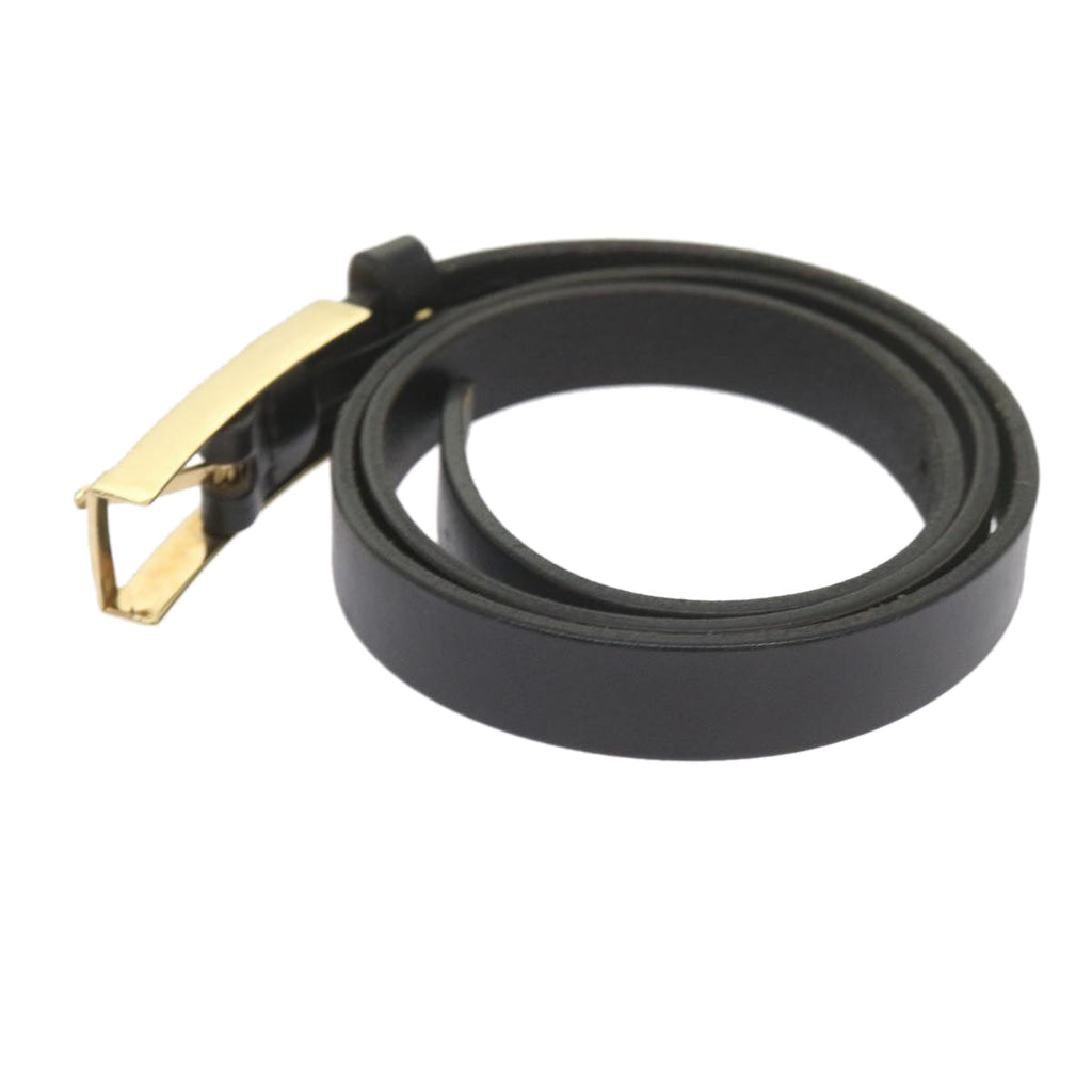 GUCCI Belt Leather 35.4""-37.4"" Black ar10497