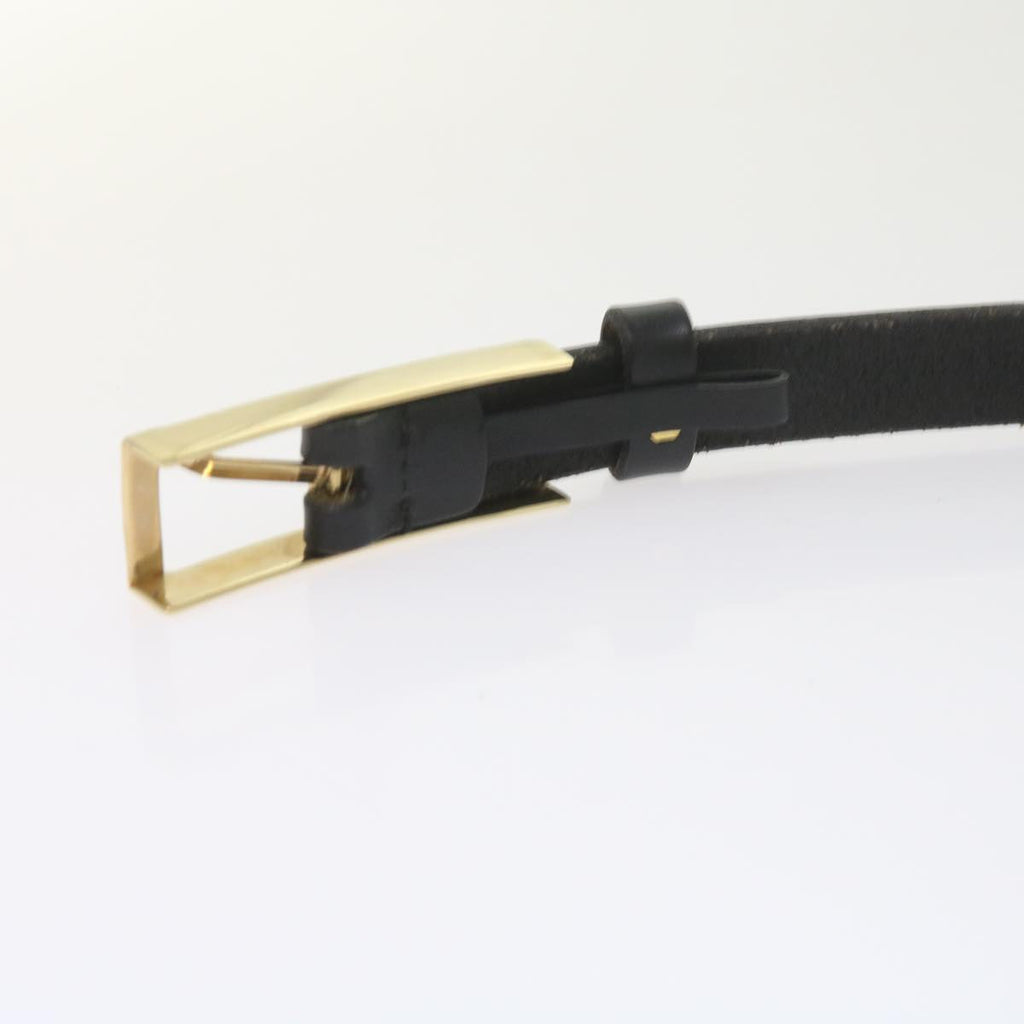GUCCI Belt Leather 35.4""-37.4"" Black ar10497