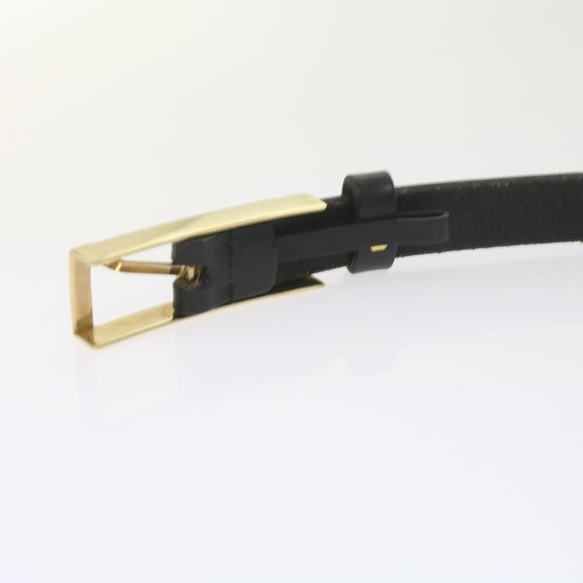 GUCCI Belt Leather 35.4""-37.4"" Black ar10497