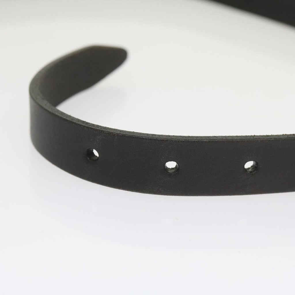 GUCCI Belt Leather 35.4""-37.4"" Black ar10497