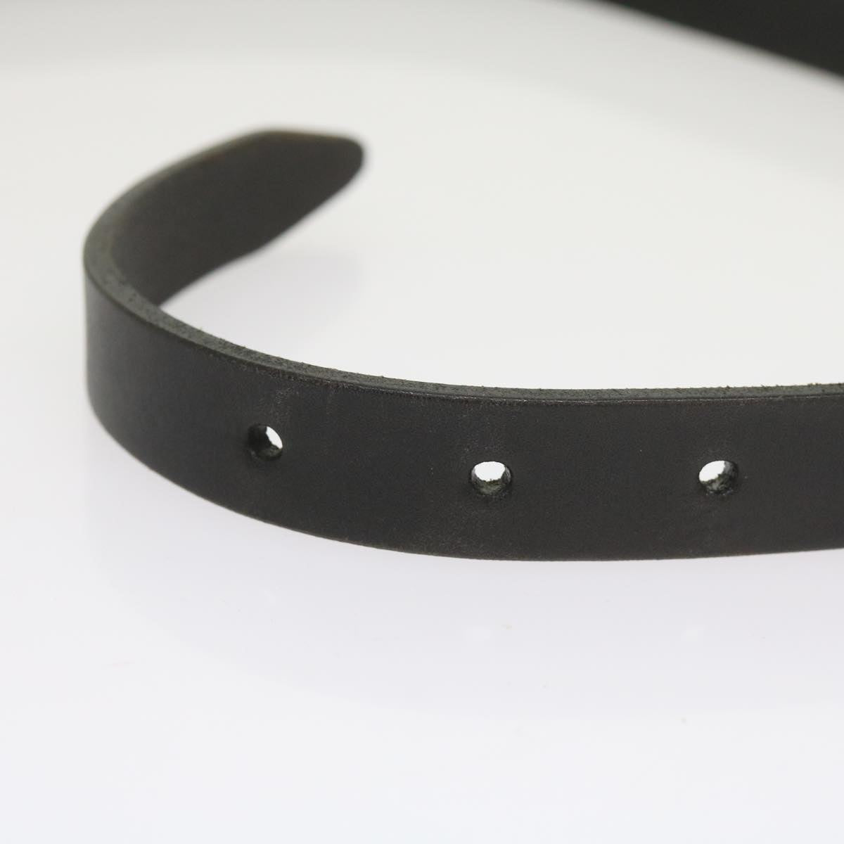 GUCCI Belt Leather 35.4""-37.4"" Black ar10497