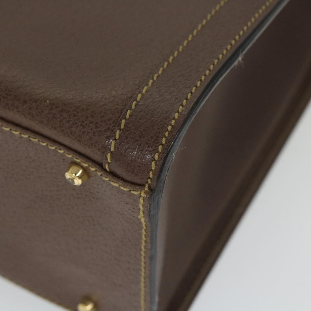 GUCCI Bamboo Hand Bag Leather Brown ar10505