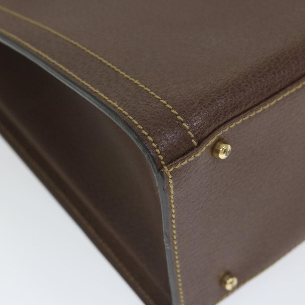 GUCCI Bamboo Hand Bag Leather Brown ar10505