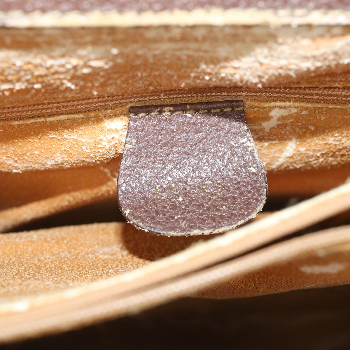GUCCI Bamboo Hand Bag Leather Brown ar10505
