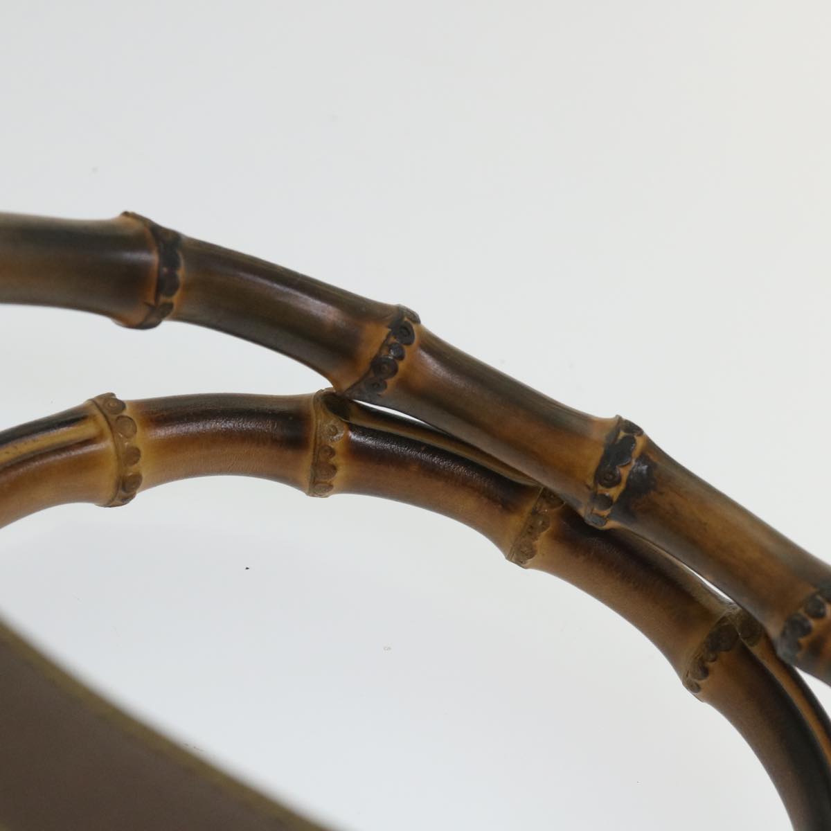 GUCCI Bamboo Hand Bag Leather Brown ar10505
